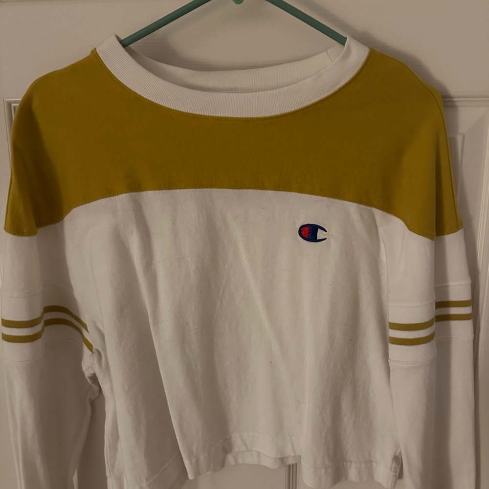 Champion Yellow and White Sweatshirt